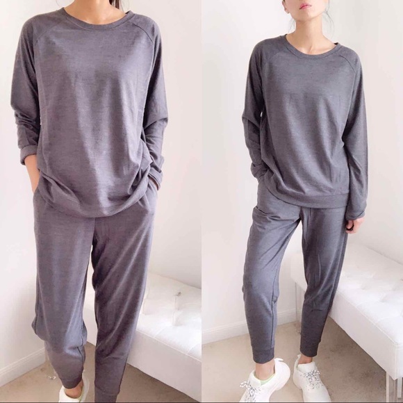 CHICBOMB Pants - ALL DAY LONG SLEEVE PULLOVER - CHARCOAL